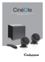 Cabasse CINEOLE - Owners Manual 
